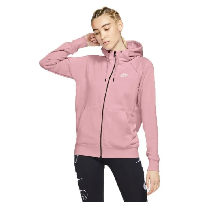 nike-sportswear-essential-hoodie-fz-fleece-w-pink-glaze-white-1 Nike Sportswear Essential Hoodie FZ Fleece W - pink glaze/white