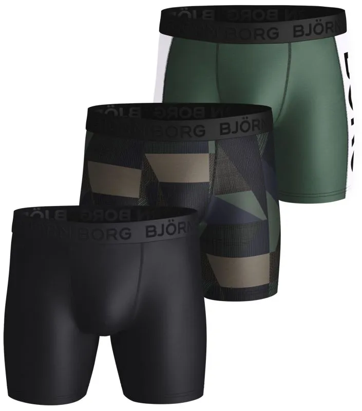 Björn Borg Shorts Per BB Textured Block 3P - duck green Björn Borg Shorts Per BB Textured Block 3P - duck green