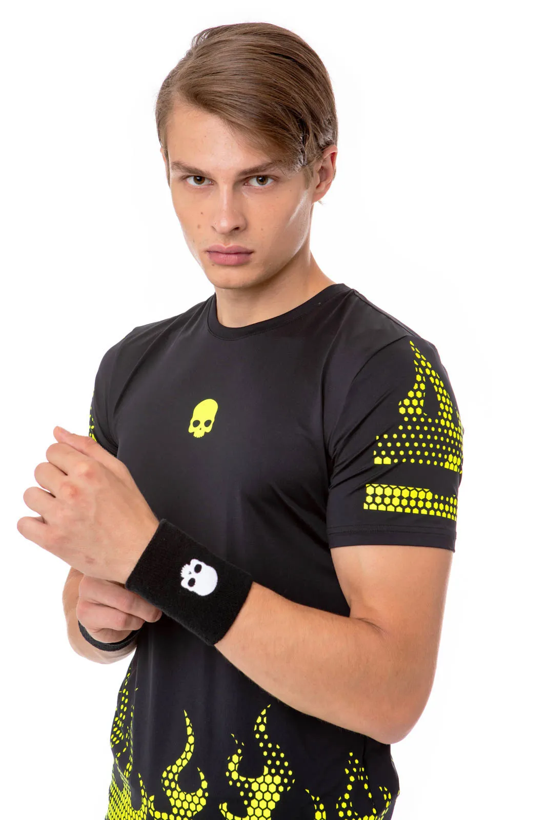 Hydrogen Tech Hot Tee Man - black/yellow fluo