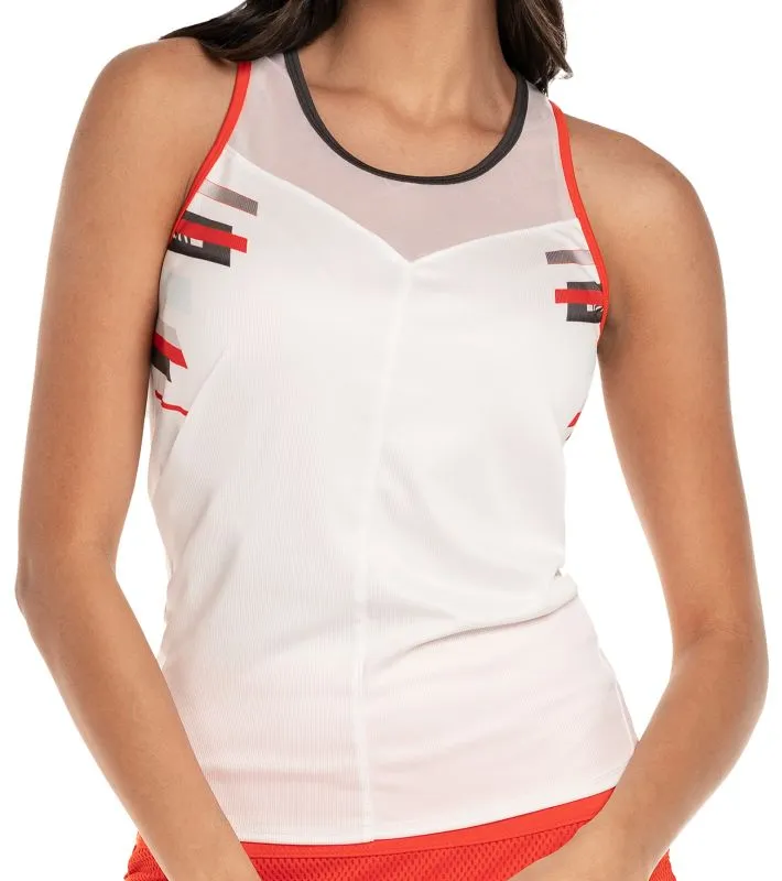 Lucky in Love Tech It In Tie Back Tank - white