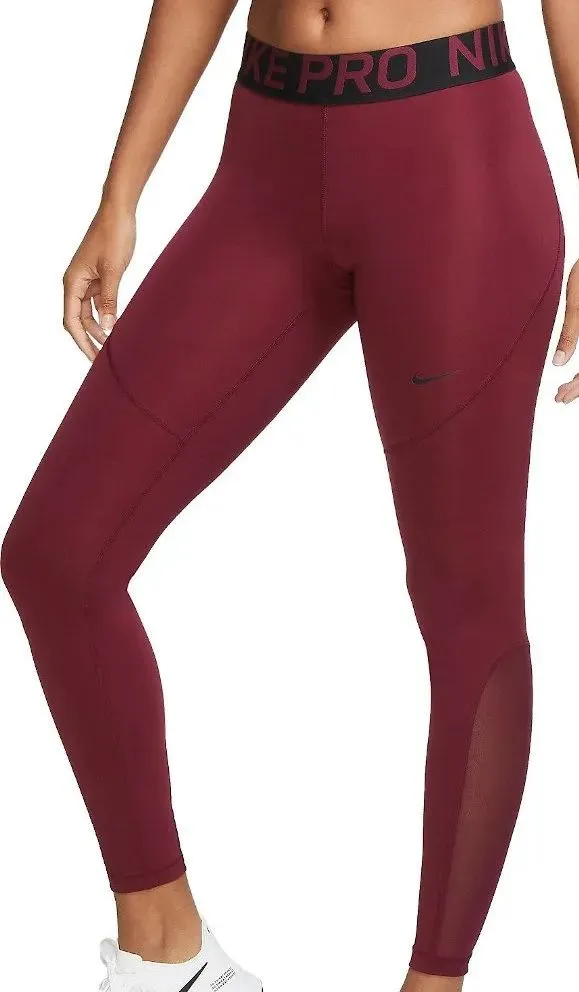 Nike Pro Women's Tights - dark beetroot/black