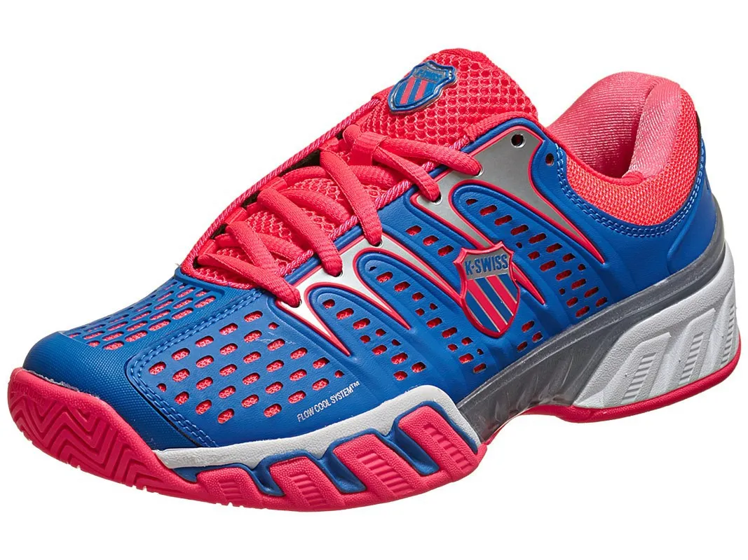 k-swiss-big-shot-ii-daphne-blue-neon-red-white-2 K-Swiss Big Shot II - daphne blue/neon red/white
