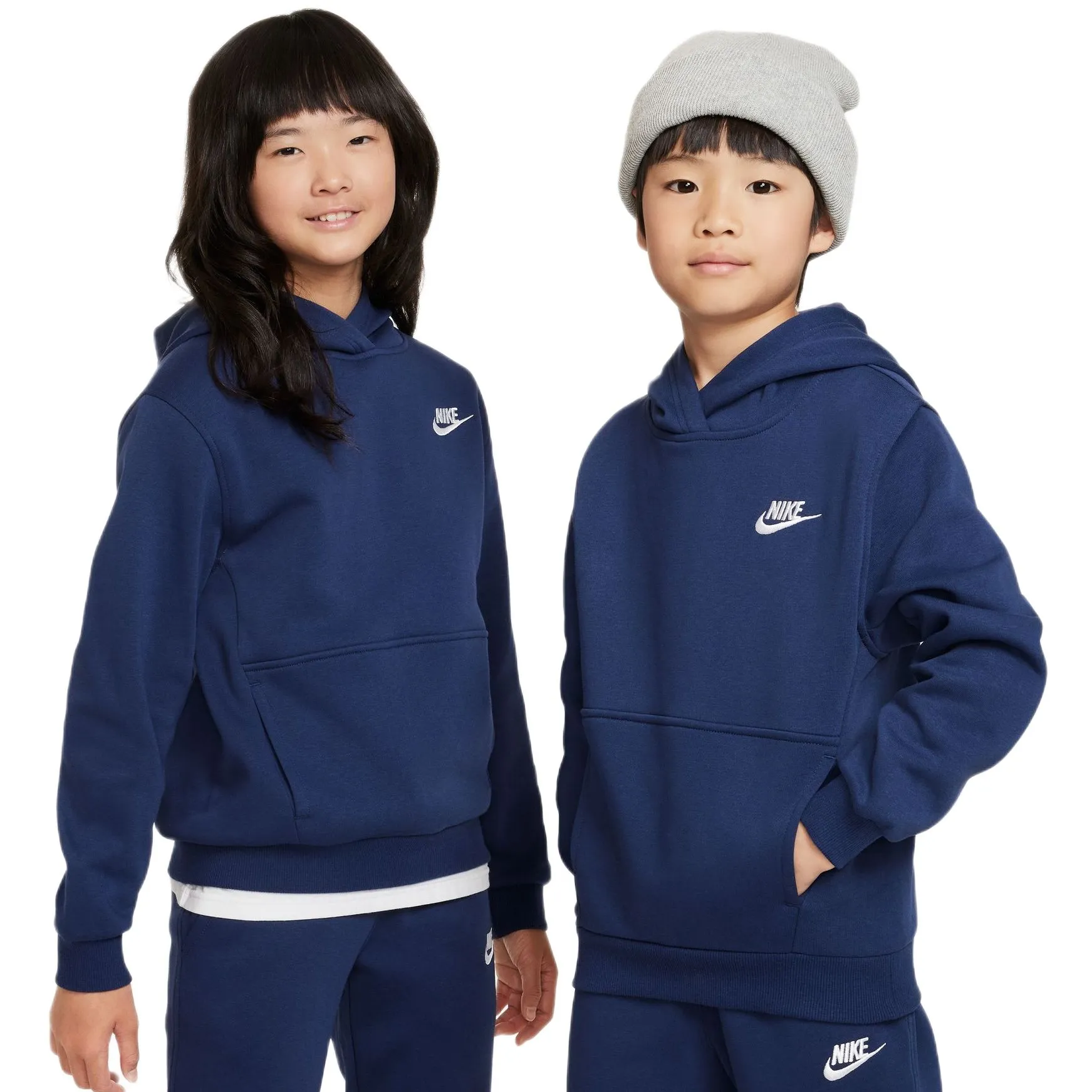 Nike Kids Sportswear Club Fleece Pullover - midnight navy/white Nike Kids Sportswear Club Fleece Pullover - midnight navy/white