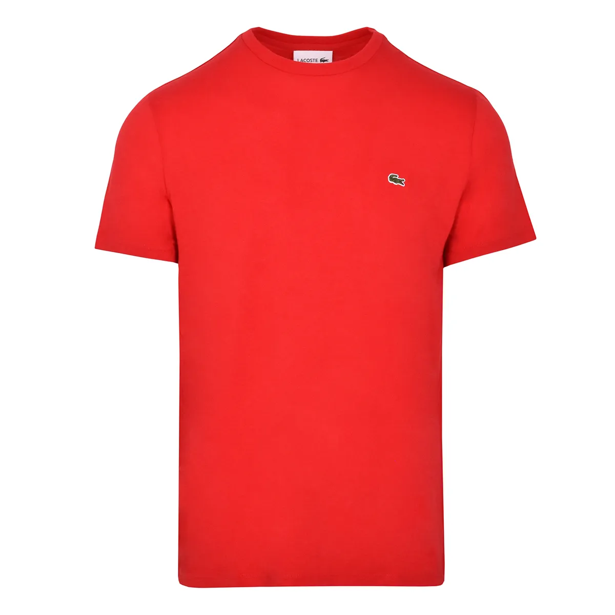 Lacoste Men's Crew Neck Pima Cotton Jersey T-shirt - red
