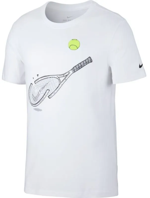 Nike Court Tee DFCT Racquet GFX - white