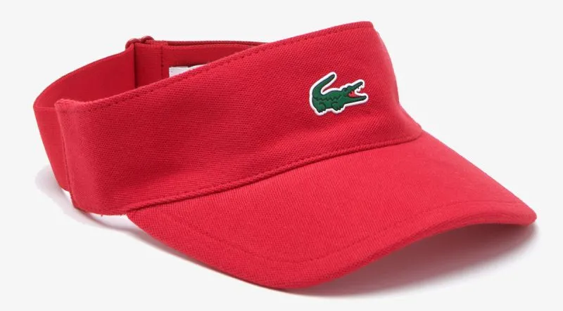 Lacoste Men's SPORT Piqué And Fleece Tennis Visor - deep red Lacoste Men's SPORT Piqué And Fleece Tennis Visor - deep red