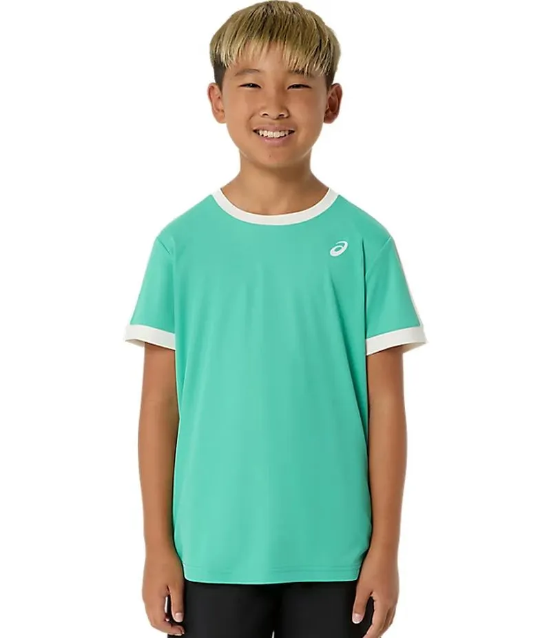 Asics Boys Short Sleeve - aurora green Asics Boys Short Sleeve - aurora green