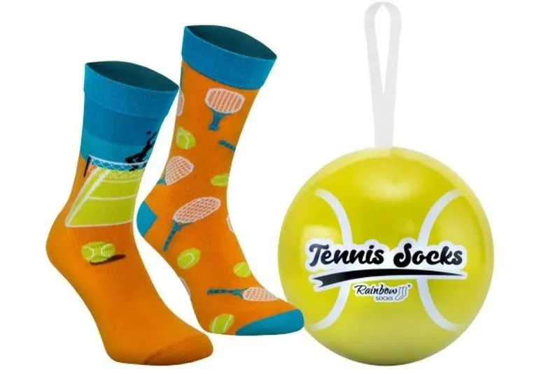 Rainbow Tennis Balls Socks 2P