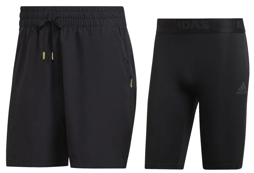 Adidas Paris 2in1 7" Shorts - black/white Adidas Paris 2in1 7" Shorts - black/white