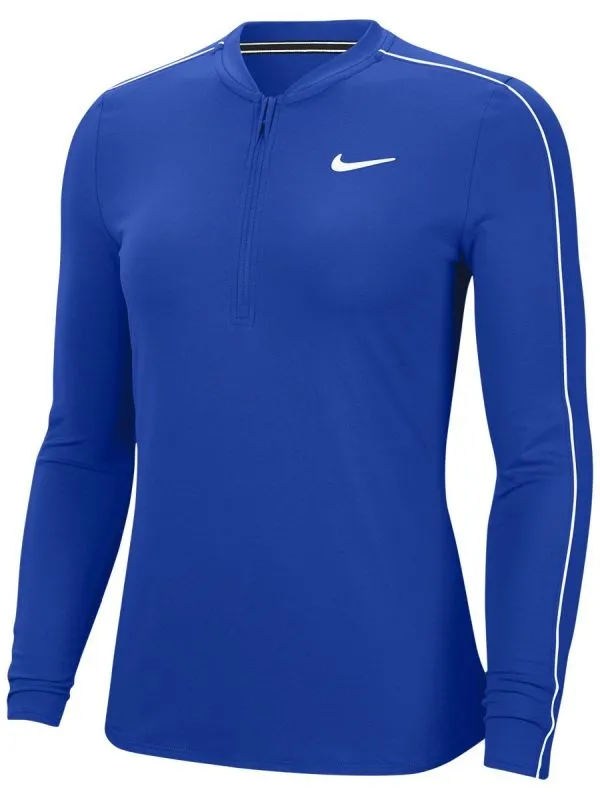 Nike Court Women Dry 1/2 Zip Top - game royal/white/white/white