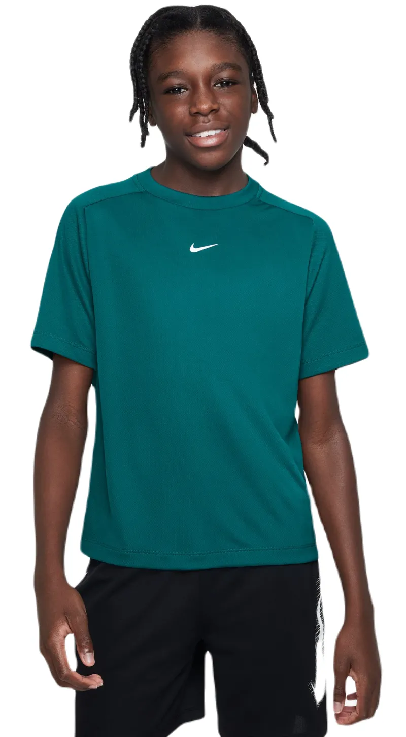 Nike Boys Dri-Fit Multi+ Training Top - geode teal/white Nike Boys Dri-Fit Multi+ Training Top - geode teal/white