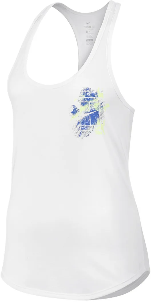  Nike Court Dry Tank Double Splatter - white