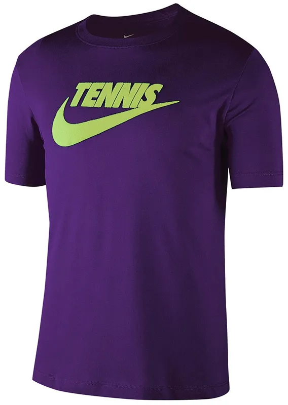Nike Court Tee Tennis GFX - purple/volt