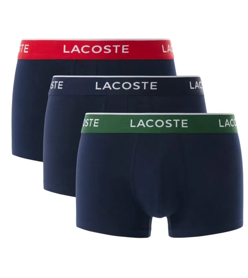 Lacoste Stretch Cotton Trunks 3P - dark blue