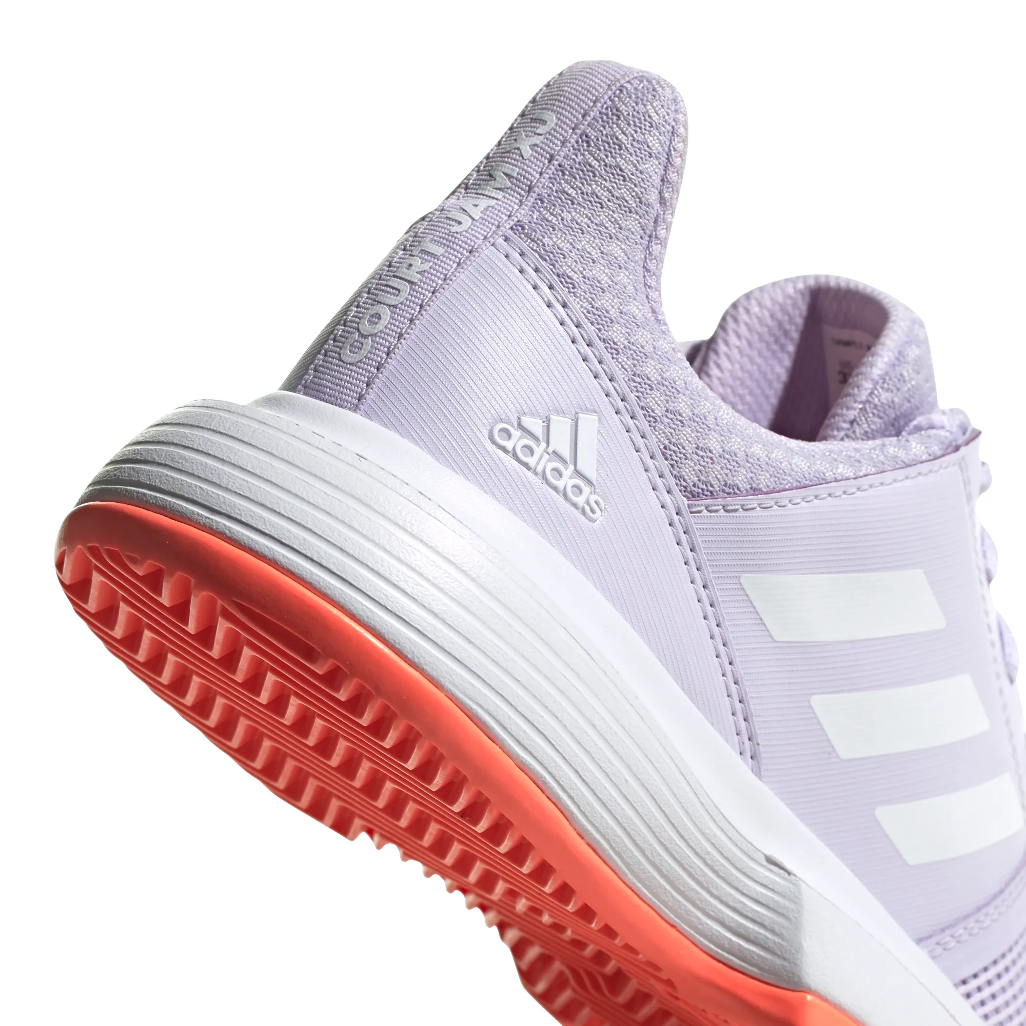Adidas CourtJam xJ - purple tint/white/signal coral