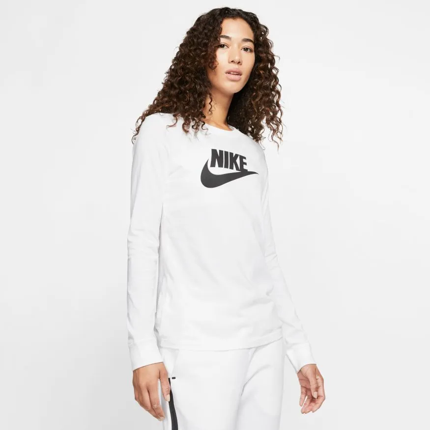 Nike Swoosh Essential LS Icon Ftr - white/black
