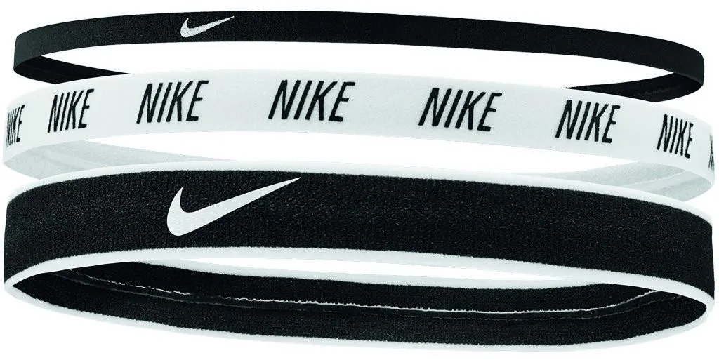 Nike Mixed Width Hairbands 3P - black/white/black