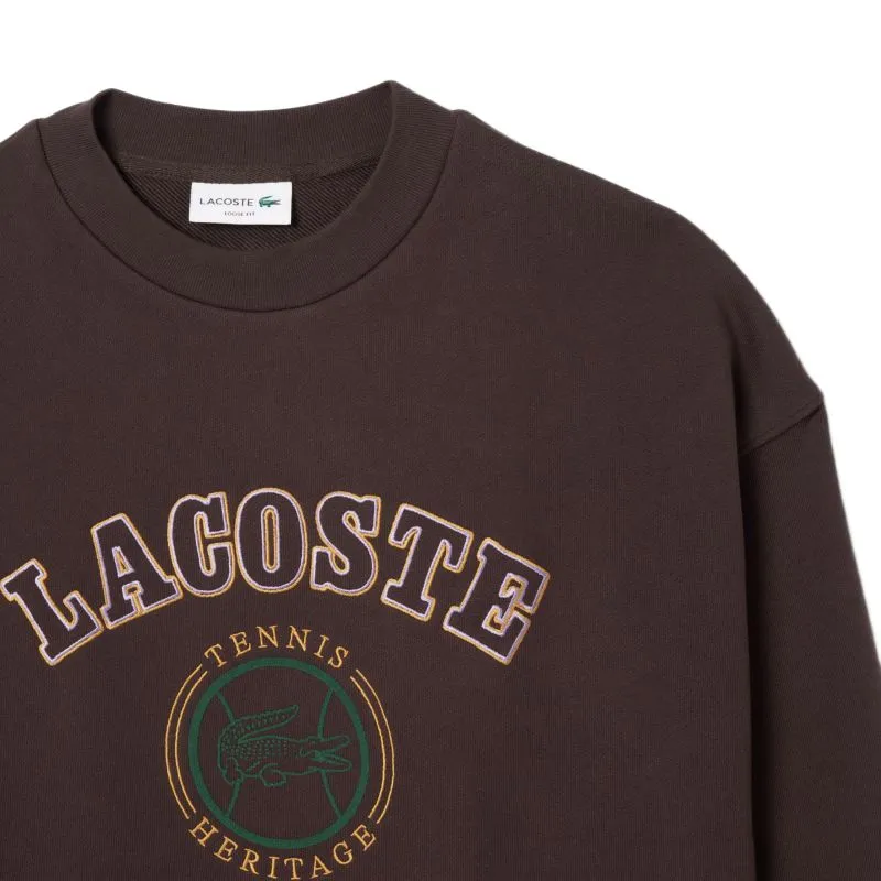 Lacoste Heritage Embroidery Fleece - brown 