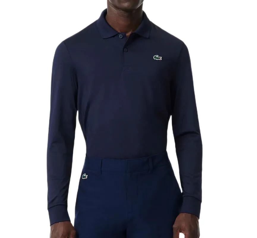 Lacoste Regular Fit Ultra Dry Long Sleeved Golf - midnight blue