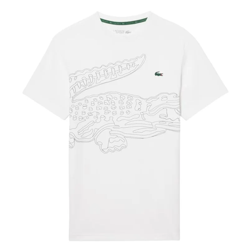 Lacoste Ultra Dry Crocodile Print Sport - white/black Lacoste Ultra Dry Crocodile Print Sport - white/black