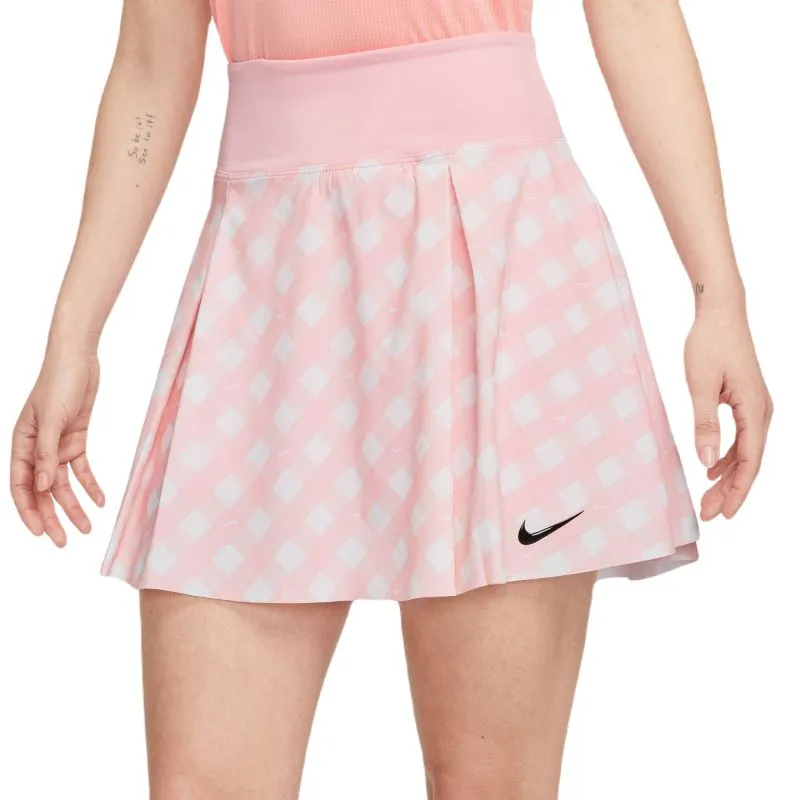 Women's skirt Nike Court Dri-Fit Advantage Print Club - med soft pink/black - Pink