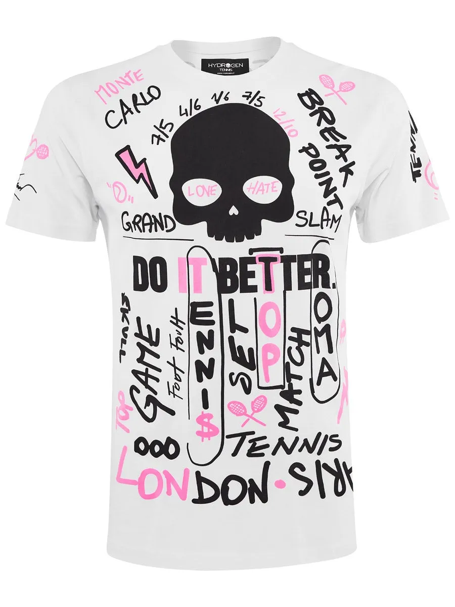 Hydrogen Graffiti Tee - white/fucsia