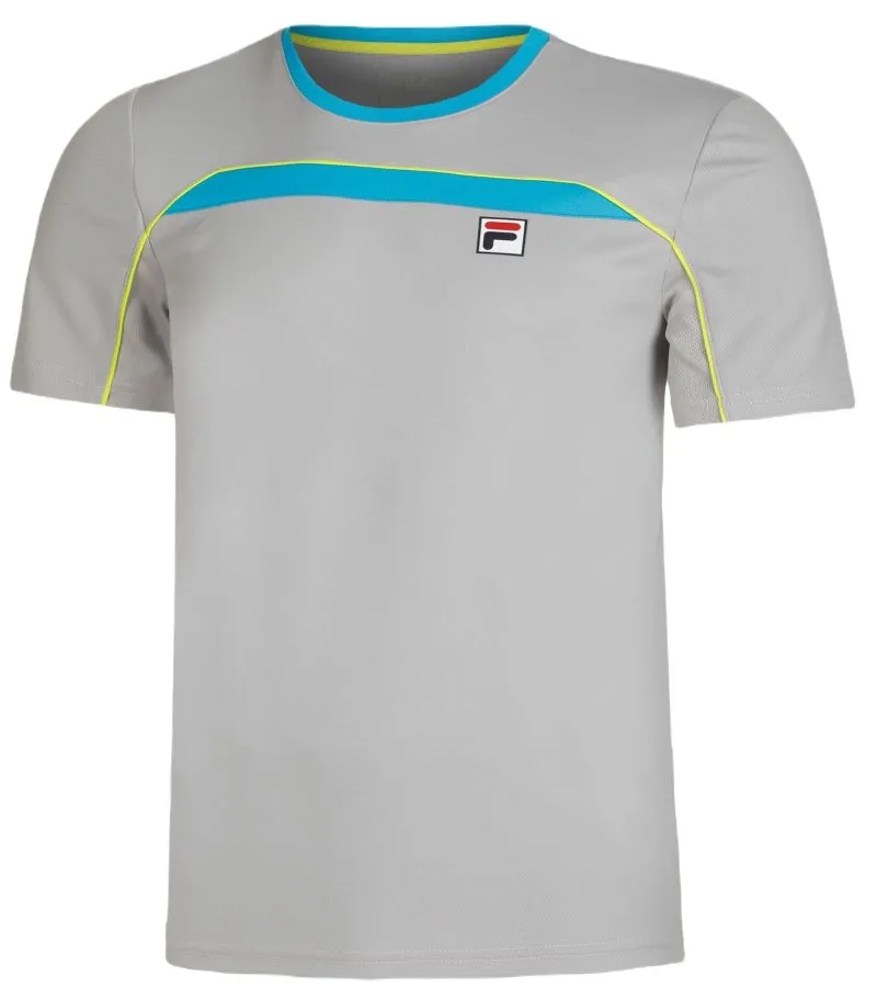 Men's T-shirt Fila Austarlian Open Asher Crew T-Shirt - grey - Gray