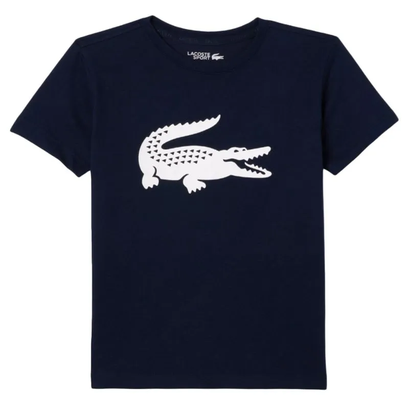 Lacoste Boys SPORT Tennis Technical Jersey Oversized Croc T-Shirt Lacoste Boys SPORT Tennis Technical Jersey Oversized Croc T-Shirt