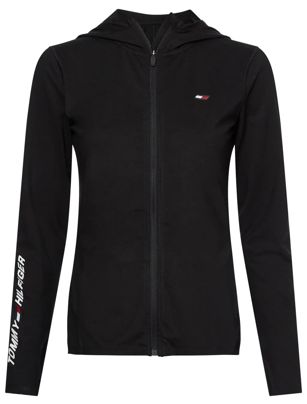 Tommy Hilfiger Slim Zip Up Hooded Jacket LS - black Tommy Hilfiger Slim Zip Up Hooded Jacket LS - black