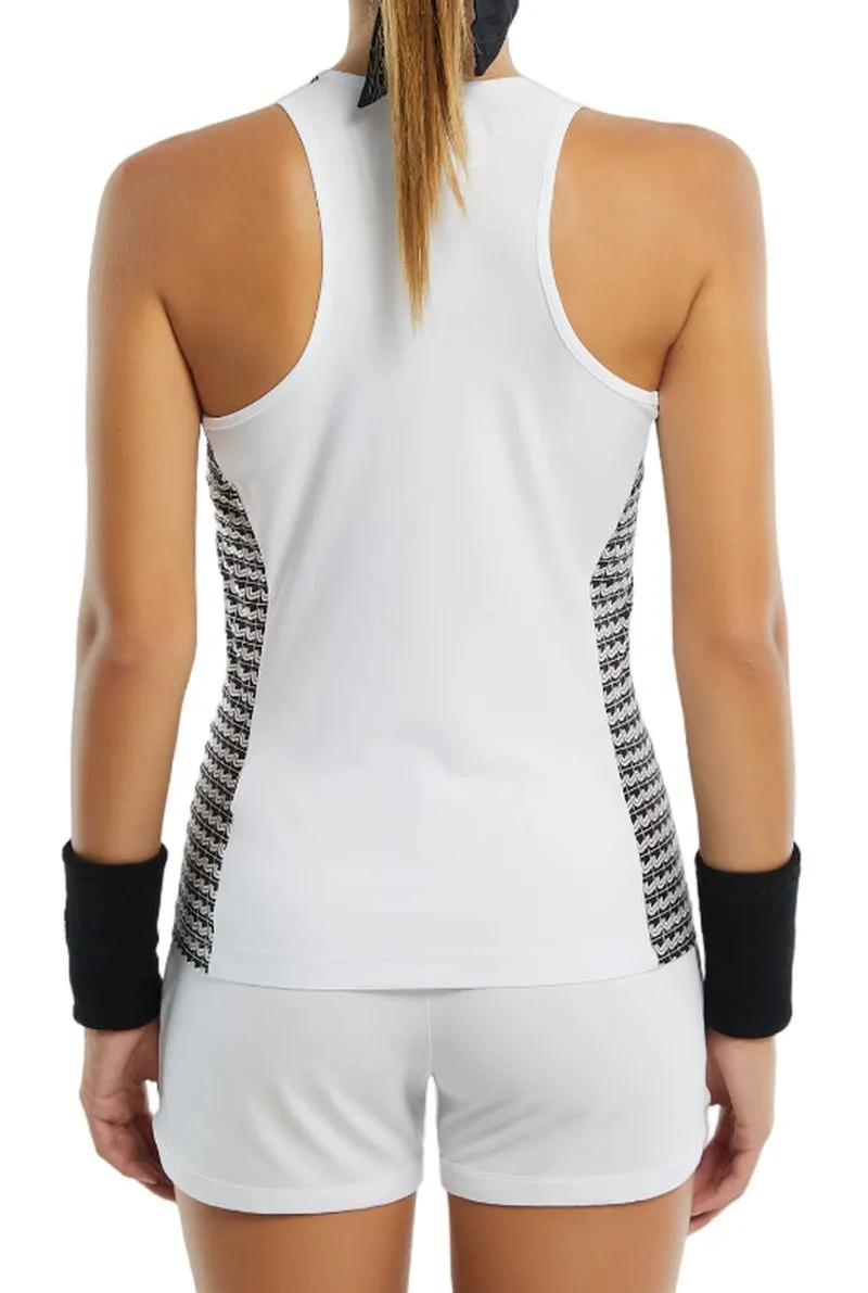 Hydrogen Pipe All Over Tech Tank Top - white/black