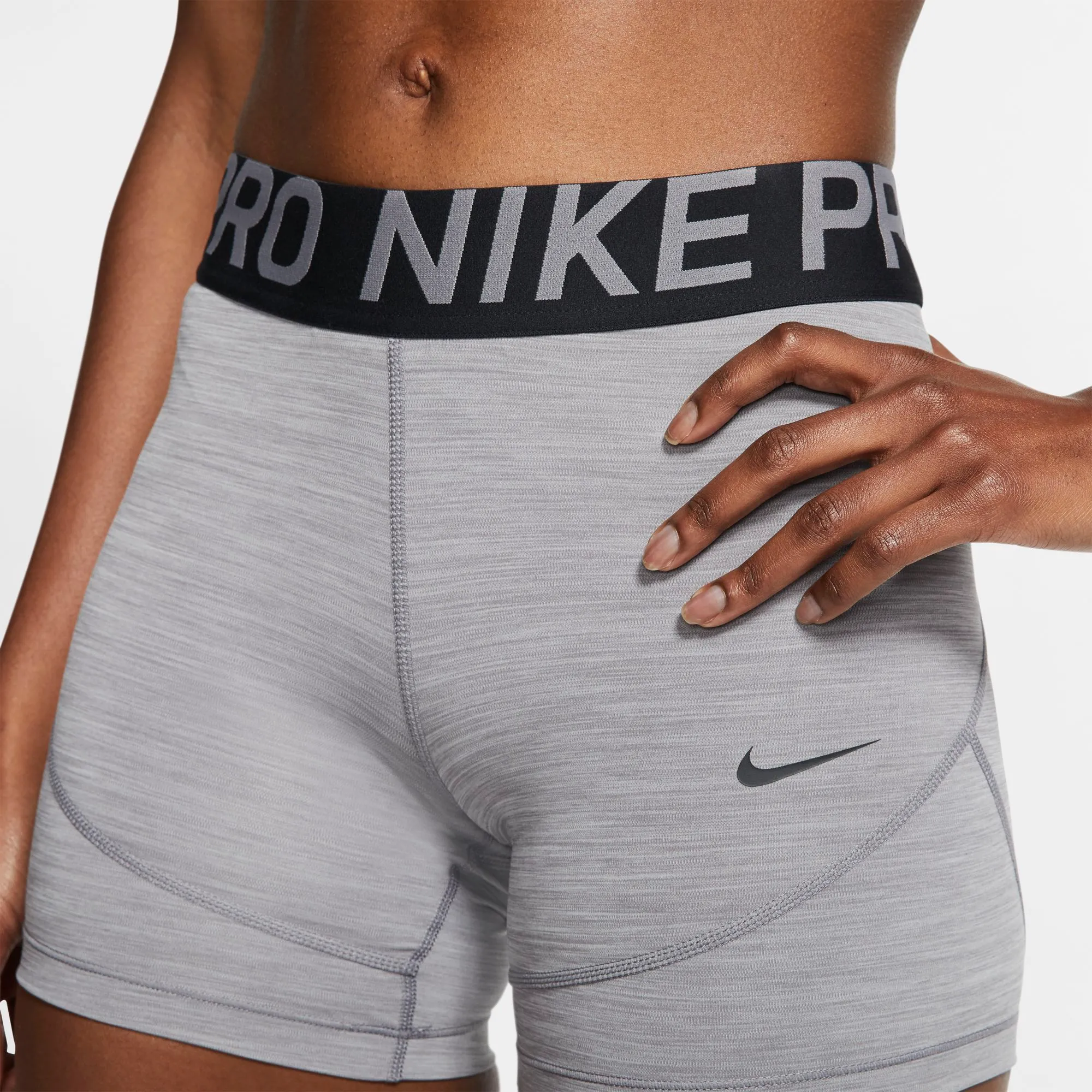 Nike Pro Short 5in - gunsmoke/heather/gunsmoke/black