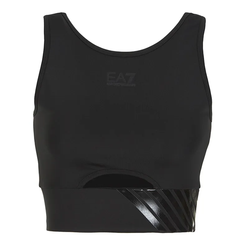 EA7 Woman Jersey Sport Bra - black
