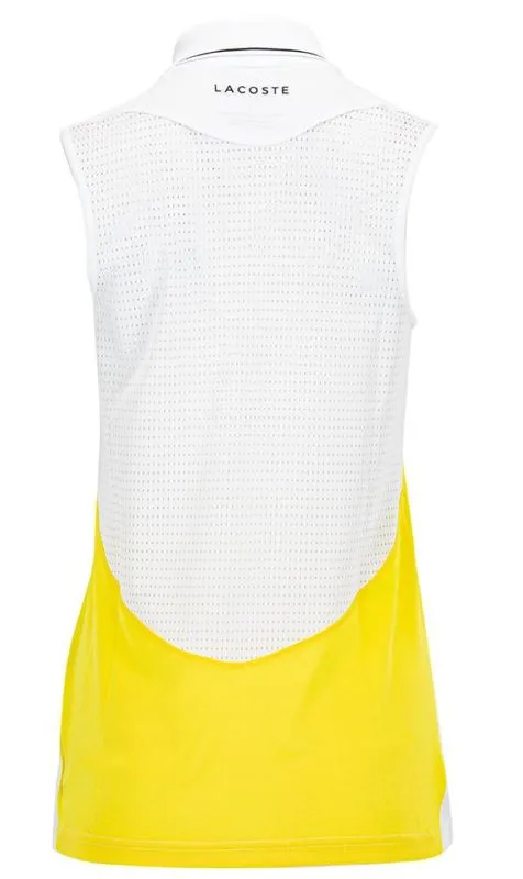 lacoste-women-s-sport-breathable-pique-tennis-polo-shirt-white-yellow-white-navy-2 Lacoste Women's SPORT Breathable Piqué Tennis Polo Shirt - white/yellow/white/navy