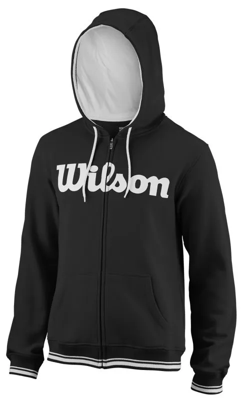 Wilson M Team Script FZ Hoody - black/white