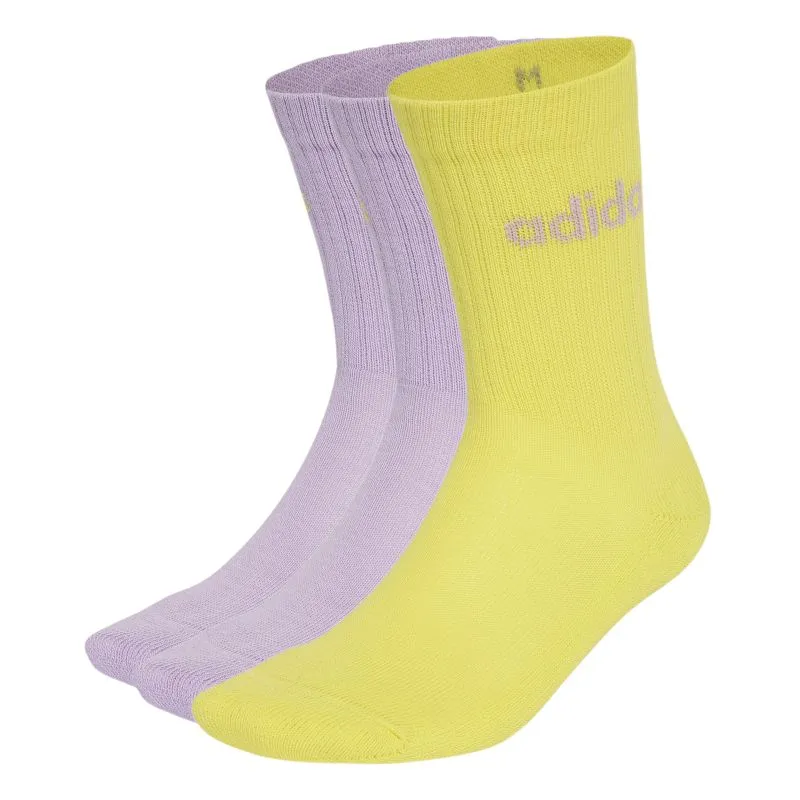Adidas Linear Crew Cushioned 3P - power plum/purple lemonade/power plum
