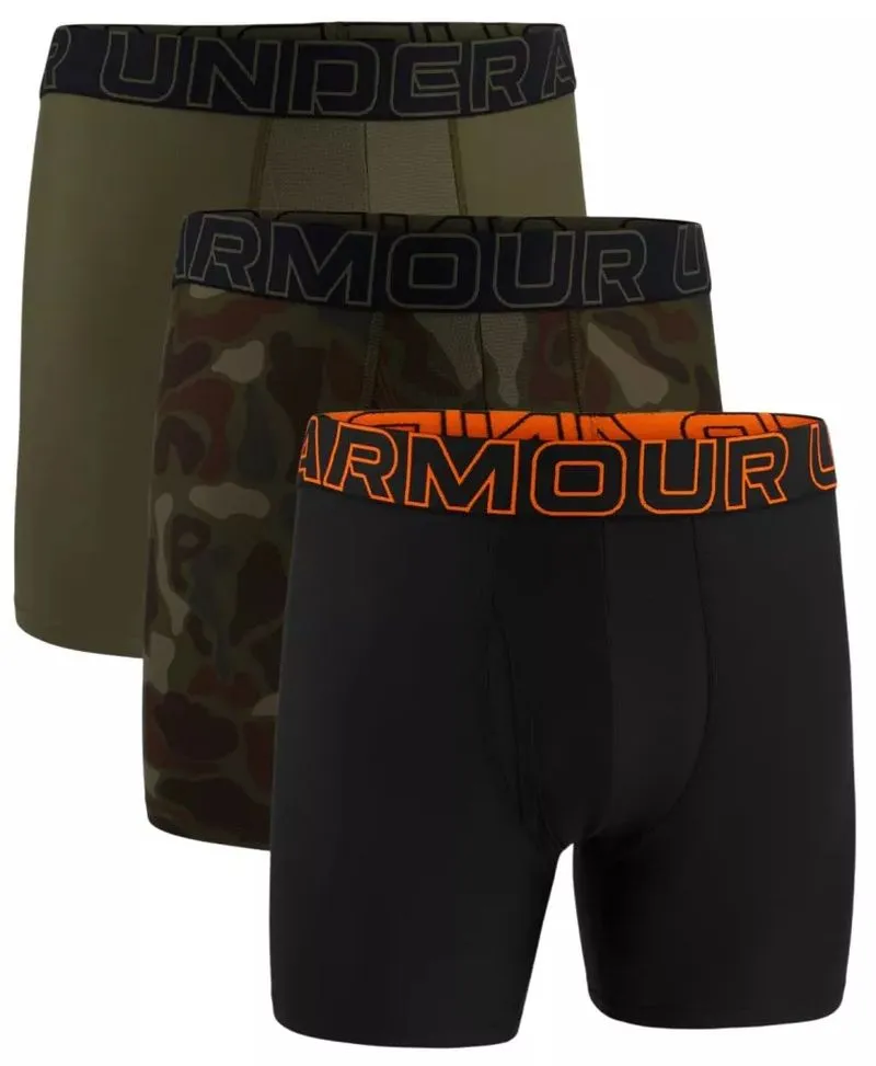 Under Armour Performance Tech 6in Boxerjock 3P - green/black/green