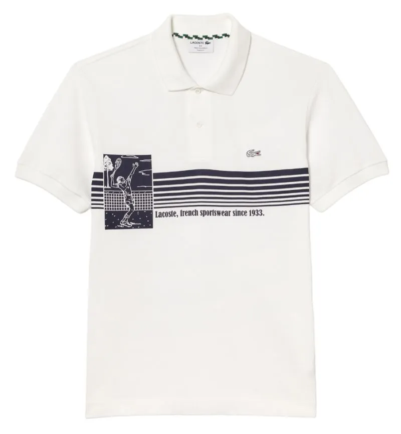 Lacoste French Made Original L.12.12 Print - white