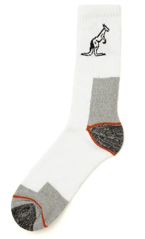 Australian Cotton Socks Reinforced Heel - bianco
