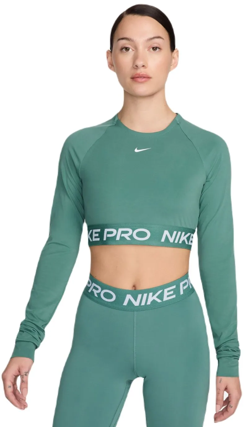 Nike Pro 365 Dri-Fit Cropped Long-Sleeve Top - bicoastal/white Nike Pro 365 Dri-Fit Cropped Long-Sleeve Top - bicoastal/white