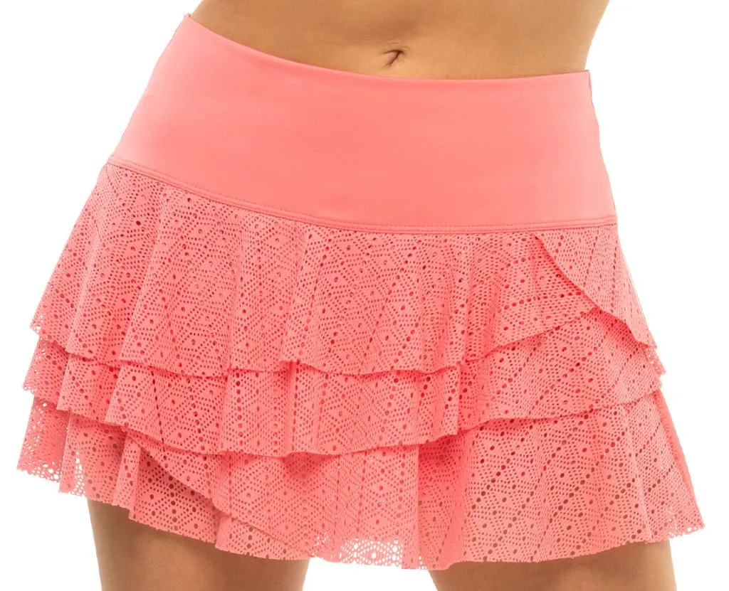 Lucky in Love Patch Me If You Can Patch Stripe Rally Skirt - pink