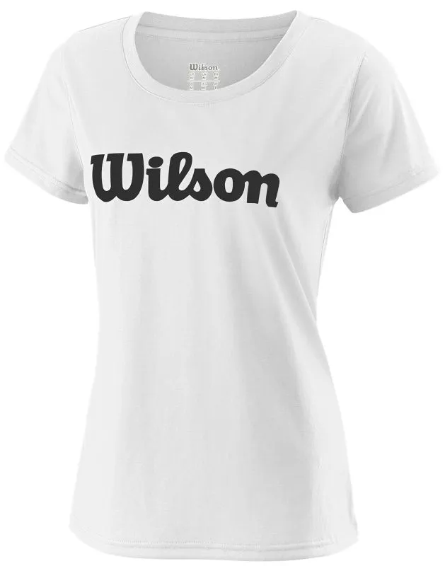 Wilson W Uwii Script Tech Tee - white/black Wilson W Uwii Script Tech Tee - white/black