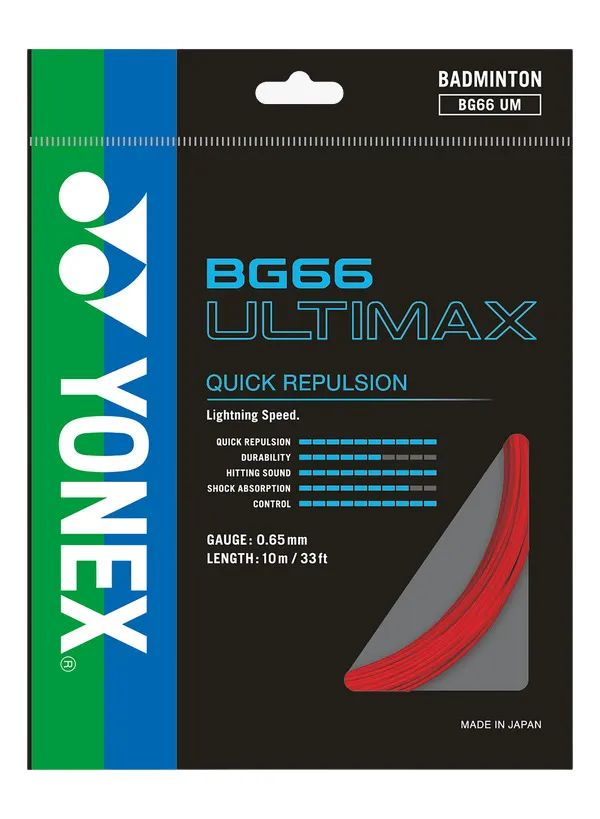 Yonex BG 66 Ultimax (10 m) - red