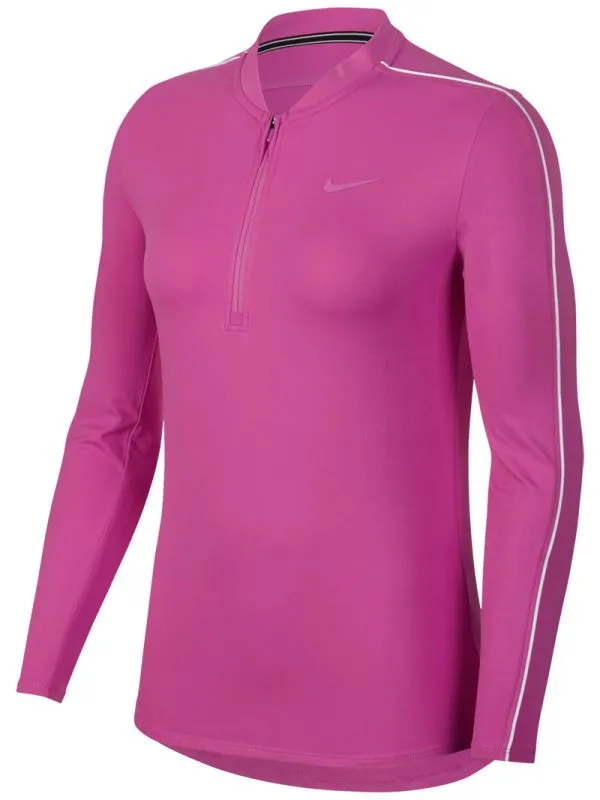 nike-court-women-dry-1-2-zip-top-active-fuchsia-white-active-fuchsia-1 Nike Court Women Dry 1/2 Zip Top - active fuchsia/white/active fuchsia