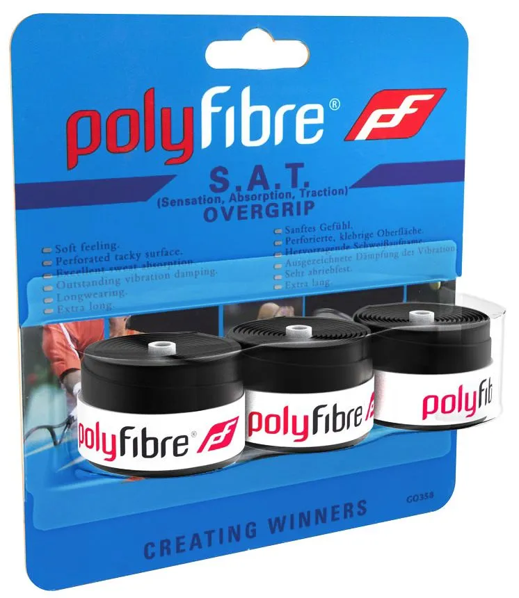Polyfibre S.A.T. Overgrip (3 szt.) - black