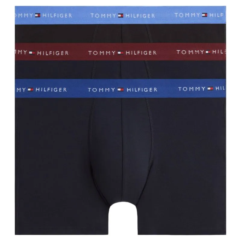 Tommy Hilfiger Stretch Cotton Boxer Brief 3P - opal blue/burgundy/blue spell