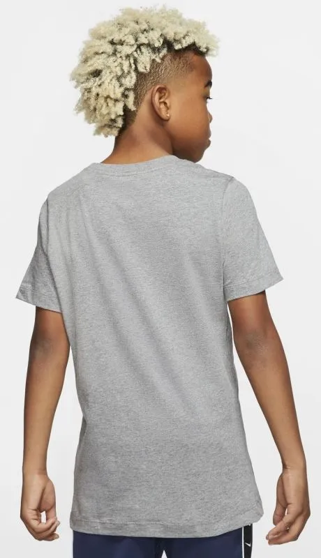 Nike Swoosh Tee Futura Icon TD - carbon heather/white