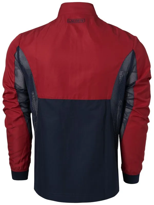 Lacoste Men's SPORT Novak Djokovic Full-Zip Jacket - red/navy blue
