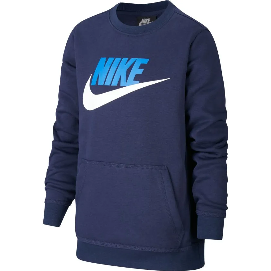 Nike NSW Club + HBR Crew - midnight navy/laser blue/white