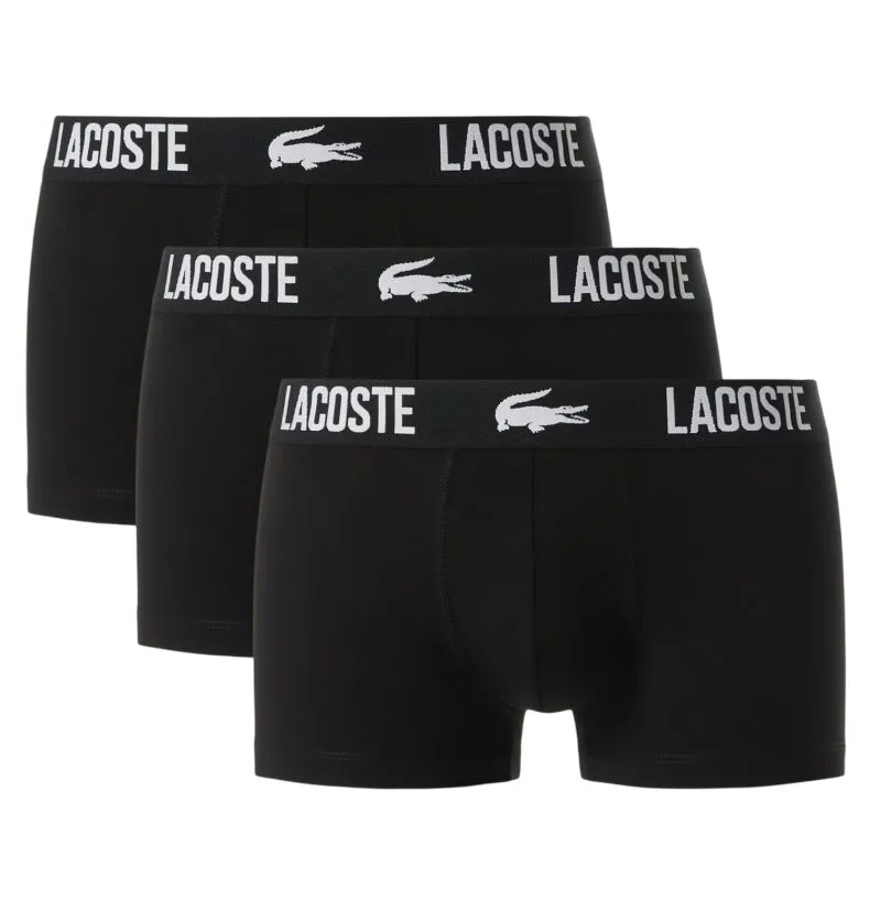 Lacoste Stretch Cotton Trunks 3P - black