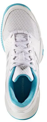 Adidas Barricade Club xJ - ftwr white/silver metallic/samba blue